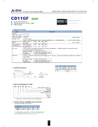 2011 CD11GF ( 4151441514034)  . Electronic Components Datasheets Passive components capacitors CDD A Aishi 2011 CD11GF (20114151441514034).pdf