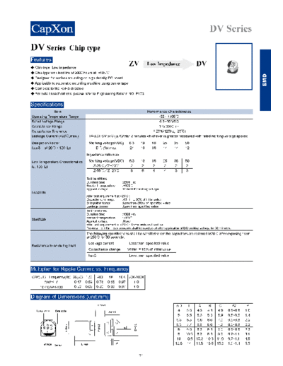 SMD 2011-DV Series  . Electronic Components Datasheets Passive components capacitors Datasheets C Capxon SMD 2011-DV Series.pdf