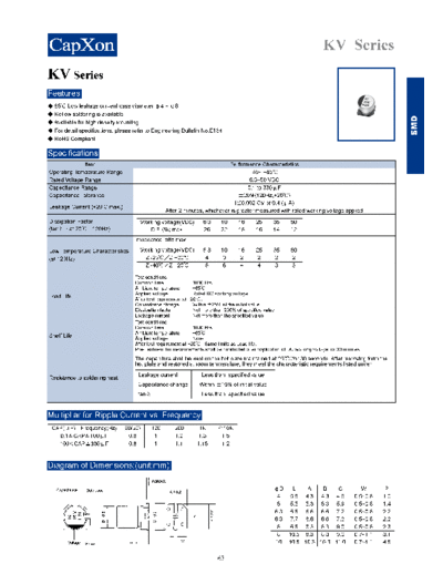 SMD 2011-KV Series  . Electronic Components Datasheets Passive components capacitors Datasheets C Capxon SMD 2011-KV Series.pdf
