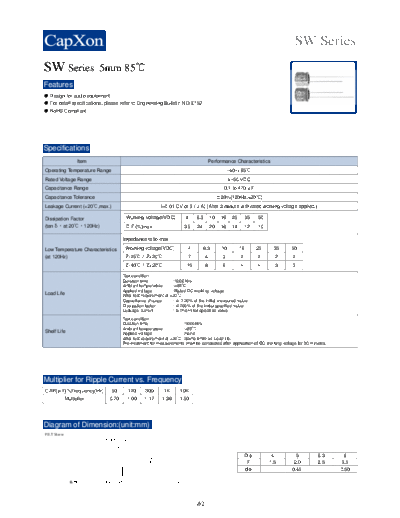 2010 SW Series 608769165  . Electronic Components Datasheets Passive components capacitors CDD C Capxon 2010 SW Series_608769165.pdf