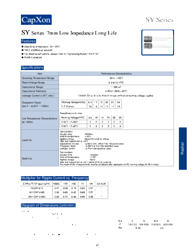 2010 SY Series 1560581573  . Electronic Components Datasheets Passive components capacitors CDD C Capxon 2010 SY Series_1560581573.pdf