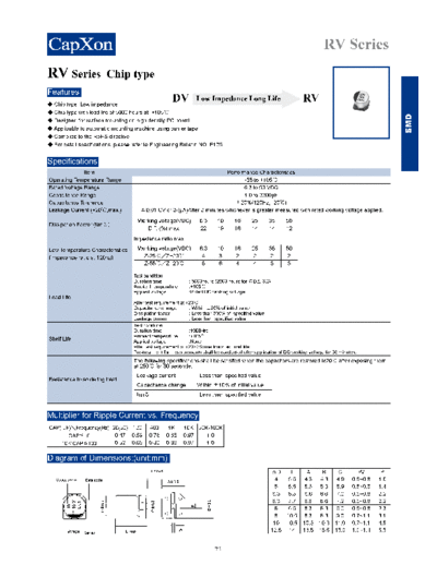 SMD 2011-RV Series  . Electronic Components Datasheets Passive components capacitors Datasheets C Capxon SMD 2011-RV Series.pdf