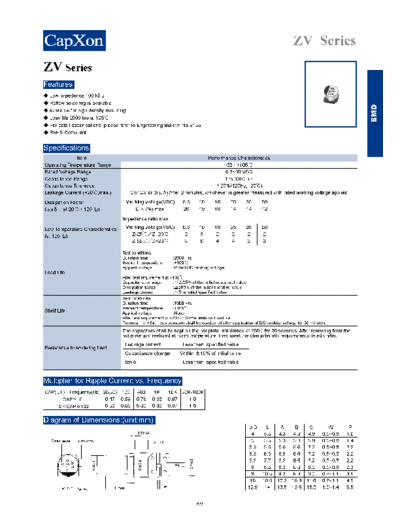 SMD 2011-ZV Series  . Electronic Components Datasheets Passive components capacitors Datasheets C Capxon SMD 2011-ZV Series.pdf