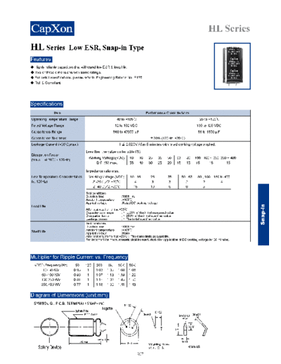 SnapIn 2011-HL Series  . Electronic Components Datasheets Passive components capacitors Datasheets C Capxon SnapIn 2011-HL Series.pdf