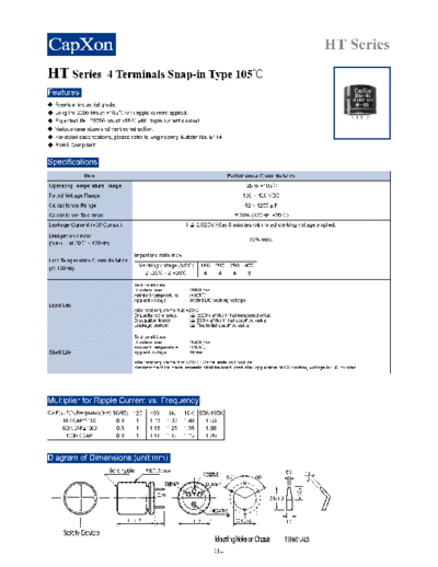 SnapIn 2011-HT Series  . Electronic Components Datasheets Passive components capacitors Datasheets C Capxon SnapIn 2011-HT Series.pdf