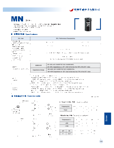 SnapIn MN  . Electronic Components Datasheets Passive components capacitors Datasheets C Chang SnapIn MN.pdf