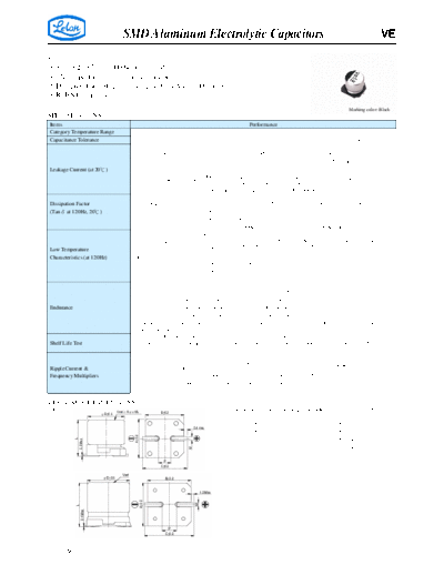 SMD Aluminum Electrolytic Capacitors VE  . Electronic Components Datasheets Passive components capacitors CDD L Lelon SMD Aluminum Electrolytic Capacitors VE.pdf