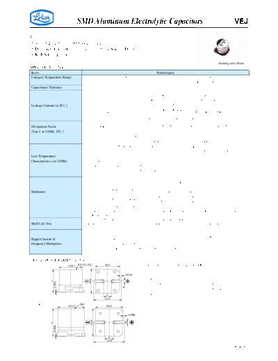 SMD Aluminum Electrolytic Capacitors VEJ  . Electronic Components Datasheets Passive components capacitors CDD L Lelon SMD Aluminum Electrolytic Capacitors VEJ.pdf