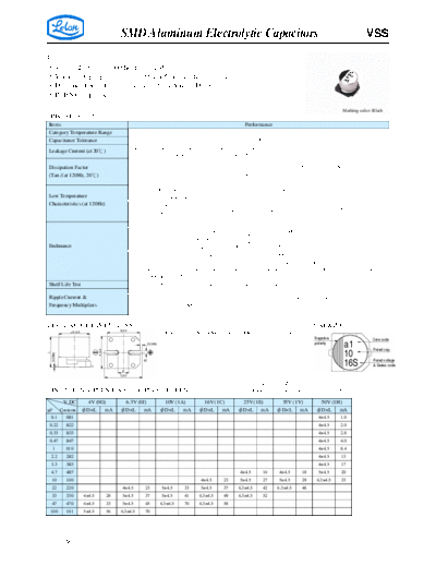 SMD Aluminum Electrolytic Capacitors VSS  . Electronic Components Datasheets Passive components capacitors CDD L Lelon SMD Aluminum Electrolytic Capacitors VSS.pdf