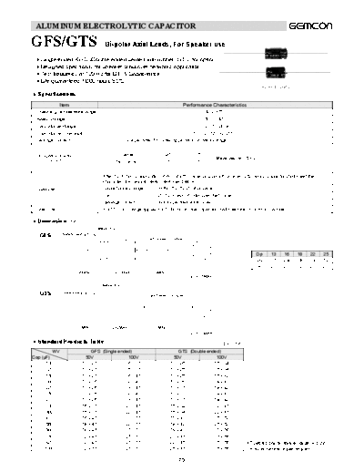 Axial GFS-GTS  . Electronic Components Datasheets Passive components capacitors CDD G Gemcon 2006 Axial GFS-GTS.pdf