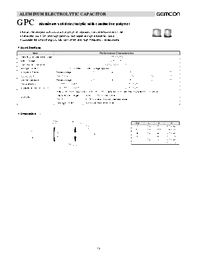 Other - Including Polymer, Double Layer and Polyester GPC  . Electronic Components Datasheets Passive components capacitors CDD G Gemcon 2006 Other - Including Polymer, Double Layer and Polyester GPC.pdf