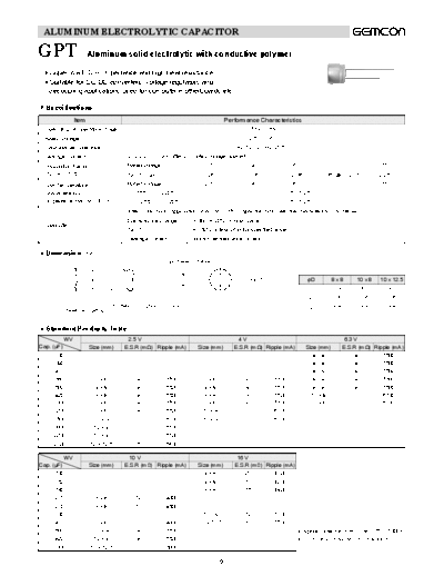 Other - Including Polymer, Double Layer and Polyester GPT  . Electronic Components Datasheets Passive components capacitors CDD G Gemcon 2006 Other - Including Polymer, Double Layer and Polyester GPT.pdf