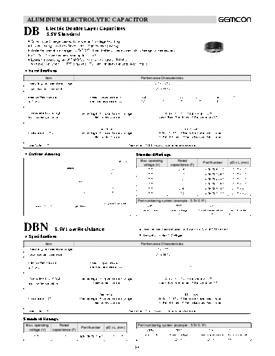 Other - Including Polymer, Double Layer and Polyester DB-DBN  . Electronic Components Datasheets Passive components capacitors CDD G Gemcon 2006 Other - Including Polymer, Double Layer and Polyester DB-DBN.pdf
