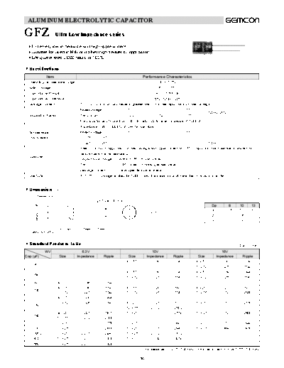 Radial GFZ  . Electronic Components Datasheets Passive components capacitors CDD G Gemcon 2006 Radial GFZ.pdf