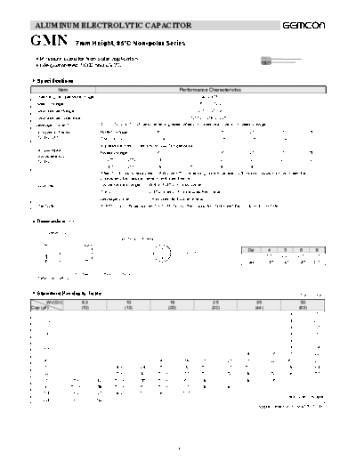 Radial GMN  . Electronic Components Datasheets Passive components capacitors CDD G Gemcon 2006 Radial GMN.pdf