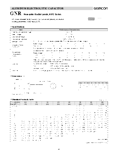 Radial GNR  . Electronic Components Datasheets Passive components capacitors CDD G Gemcon 2006 Radial GNR.pdf