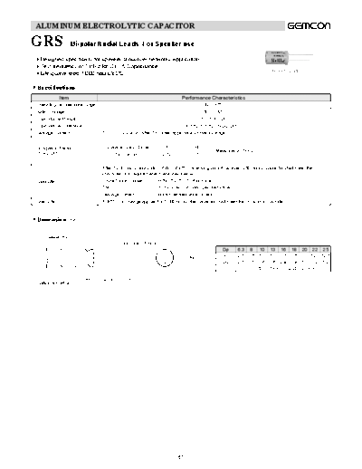 Radial GRS  . Electronic Components Datasheets Passive components capacitors CDD G Gemcon 2006 Radial GRS.pdf