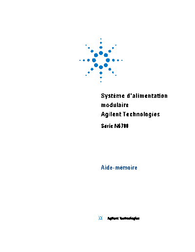 Agilent manual-QRG fr  Agilent HP N6700 Series Product Reference CD manual-QRG_fr.pdf