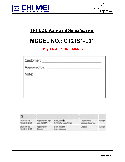 . Various Panel BERISE BR121S10 0 [DS]  . Various LCD Panels Panel_BERISE_BR121S10_0_[DS].pdf