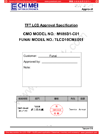 . Various Panel CHIMEI INNOLUX M185B1-C01 3 [DS]  . Various LCD Panels Panel_CHIMEI_INNOLUX_M185B1-C01_3_[DS].pdf