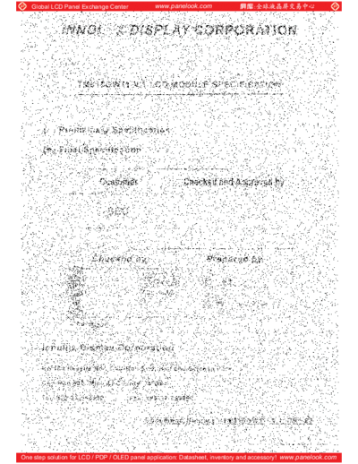 . Various Panel CHIMEI INNOLUX TM315GW11 V-1 0 [DS]  . Various LCD Panels Panel_CHIMEI_INNOLUX_TM315GW11_V-1_0_[DS].pdf