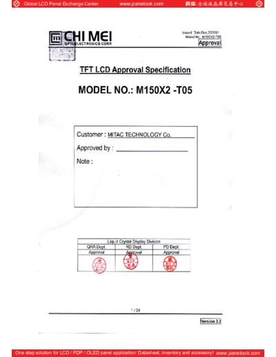 . Various Panel CMO M150X2-T05 1 [DS]  . Various LCD Panels Panel_CMO_M150X2-T05_1_[DS].pdf