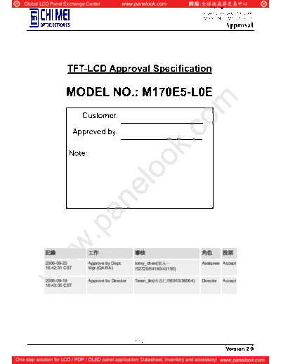 . Various Panel CMO M170E5-L0E 0 [DS]  . Various LCD Panels Panel_CMO_M170E5-L0E_0_[DS].pdf