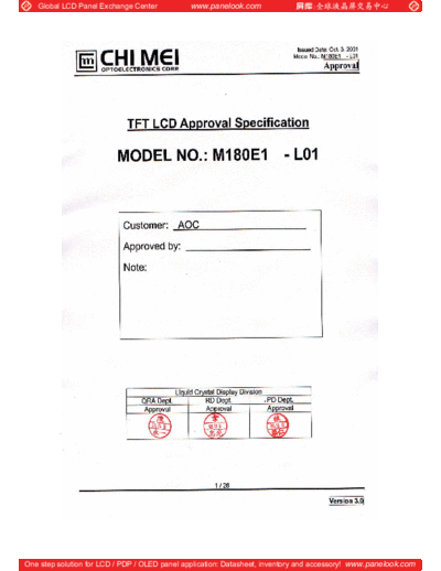 . Various Panel CMO M180E1-L01 0 [DS]  . Various LCD Panels Panel_CMO_M180E1-L01_0_[DS].pdf