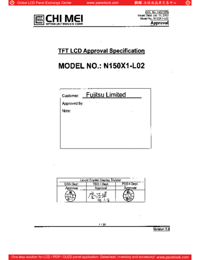 . Various Panel CMO N150X1-L02 1 [DS]  . Various LCD Panels Panel_CMO_N150X1-L02_1_[DS].pdf