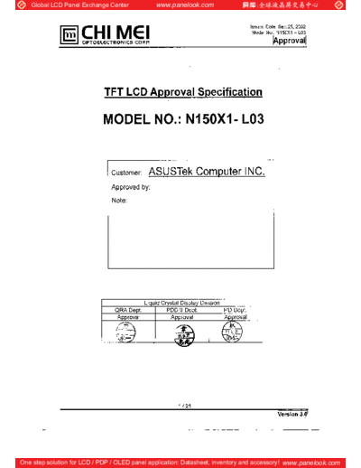 . Various Panel CMO N150X1-L03 1 [DS]  . Various LCD Panels Panel_CMO_N150X1-L03_1_[DS].pdf