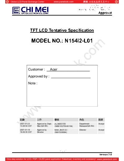 . Various Panel CMO N154I2-L01 7 [DS]  . Various LCD Panels Panel_CMO_N154I2-L01_7_[DS].pdf