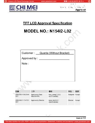 . Various Panel CMO N154I2-L02 6 [DS]  . Various LCD Panels Panel_CMO_N154I2-L02_6_[DS].pdf