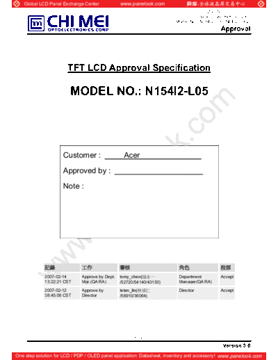 . Various Panel CMO N154I2-L05 1 [DS]  . Various LCD Panels Panel_CMO_N154I2-L05_1_[DS].pdf