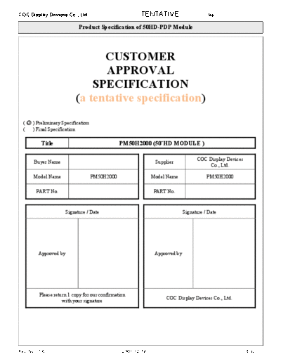 . Various Panel COC PM42H2000 0 [DS]  . Various LCD Panels Panel_COC_PM42H2000_0_[DS].pdf