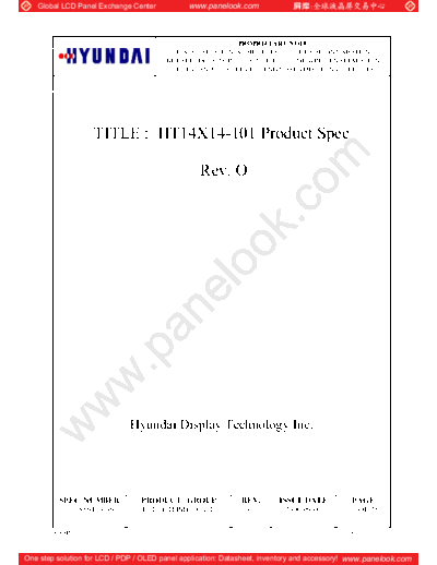 . Various Panel HYUNDAI HT14X14-101 0 [DS]  . Various LCD Panels Panel_HYUNDAI_HT14X14-101_0_[DS].pdf