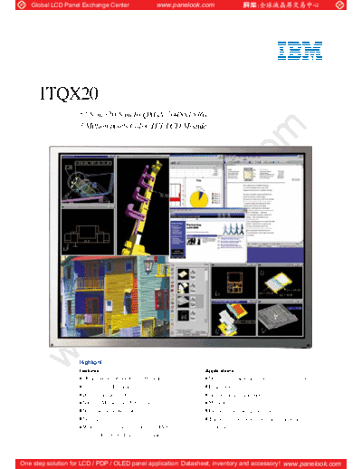 . Various Panel IBM ITQX20 0 [DS]  . Various LCD Panels Panel_IBM_ITQX20_0_[DS].pdf