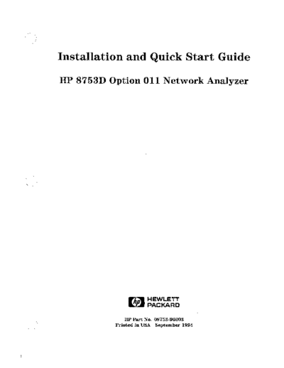 Agilent 8753D Installation Quick Start Guide  Agilent 8753D 8753D_Installation_Quick_Start_Guide.pdf