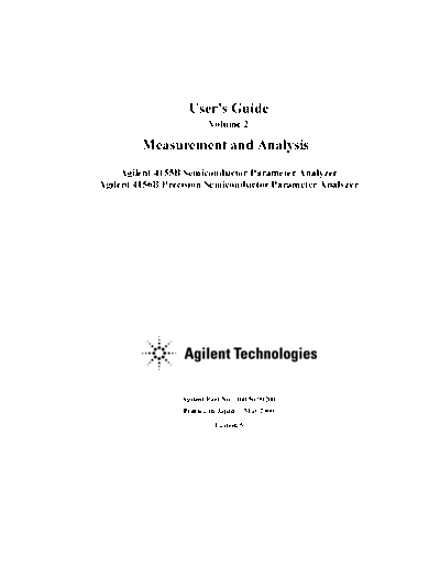 Agilent Users guide  Vol 2  Agilent HP 4155C, 4156C, 41501B Manual Set Users guide  Vol 2.pdf