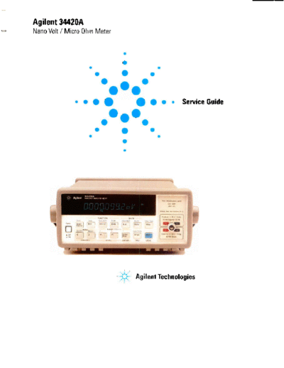 Agilent -34420A ServiceGuide  Agilent service 34420A Agilent-34420A_ServiceGuide.pdf