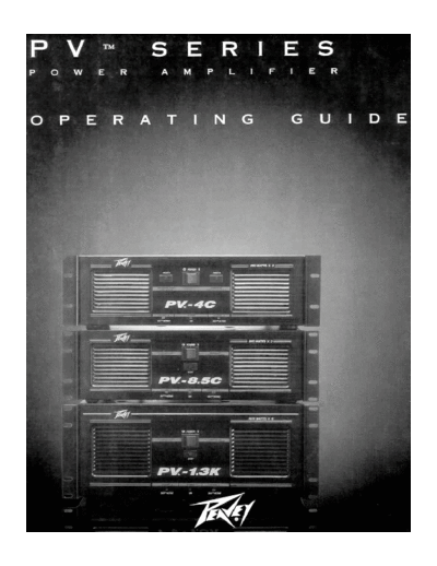 PEAVEY PV 1.3k Manual  PEAVEY PV 1.3k Manual.pdf