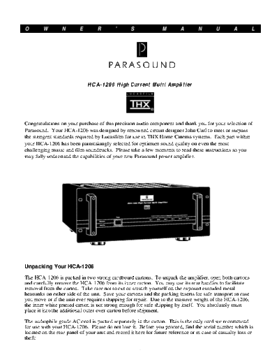 PARASOUND hfe   hca-1206 en  PARASOUND Audio HCA-1206 hfe_parasound_hca-1206_en.pdf