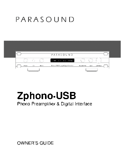 PARASOUND hfe parasound zphono usb en  PARASOUND Audio Zphono USB hfe_parasound_zphono_usb_en.pdf
