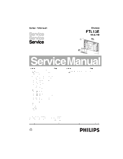 Magnavox Philips Chassis FTL13E 30PF9975 [SM]  Magnavox Philips_Chassis_FTL13E_30PF9975_[SM].pdf