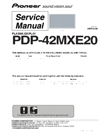 Pioneer Pioneer PDP-42MXE20 [SM]  Pioneer Pioneer_PDP-42MXE20_[SM].pdf