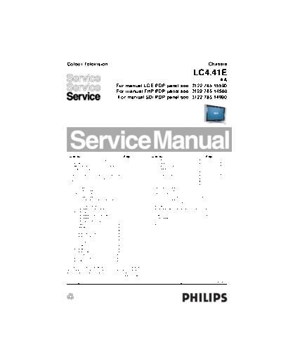 Philips philips chassis-lc4.41e-aa sm  Philips LCD TV  (and TPV schematics) LC4.41E aa philips_chassis-lc4.41e-aa_sm.pdf