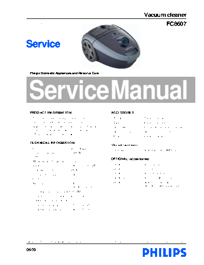Philips FC8607  Philips Stofzuigers FC8607.pdf