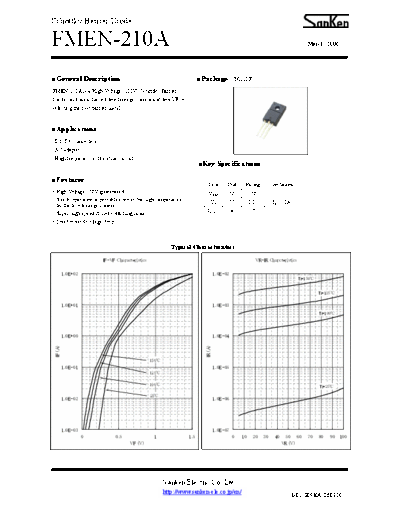 Philips datasheet EN210A  Philips LCD TV  (and TPV schematics) 32PFL4007D78 Power Supply Repair 32PFL4007D78 Power Supply_ datasheet EN210A.pdf