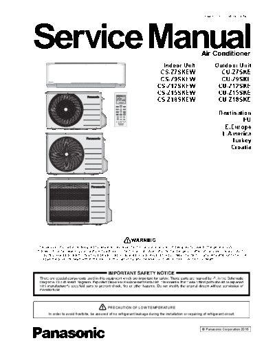 panasonic PAPAMY1603014CE  panasonic Airco PAPAMY1603014CE.pdf