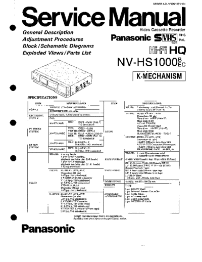 panasonic nv-hs1000b  panasonic TV nv-hs1000b.pdf