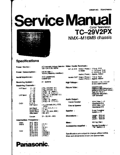 panasonic tc-29v2px 111  panasonic TV tc-29v2px_111.pdf